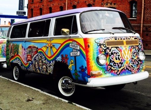 VW Hippie Bus Love Bus post-makeover