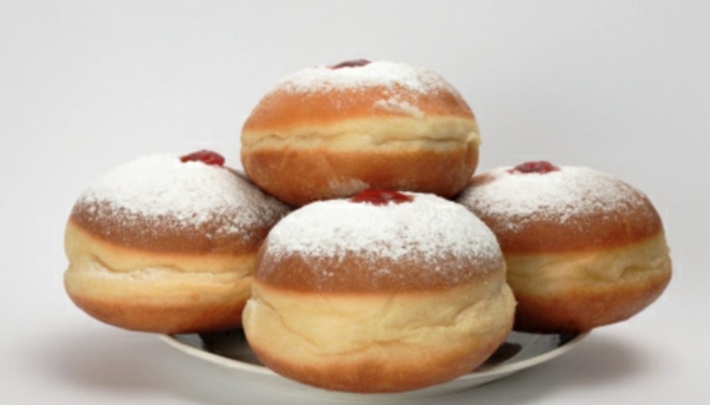 Hanukkah donuts, isolated